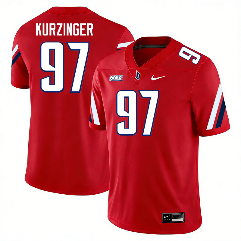 Duquesne Dukes #97 Kevin Kurzinger College Football Jerseys,Uniforms Stitched-Red